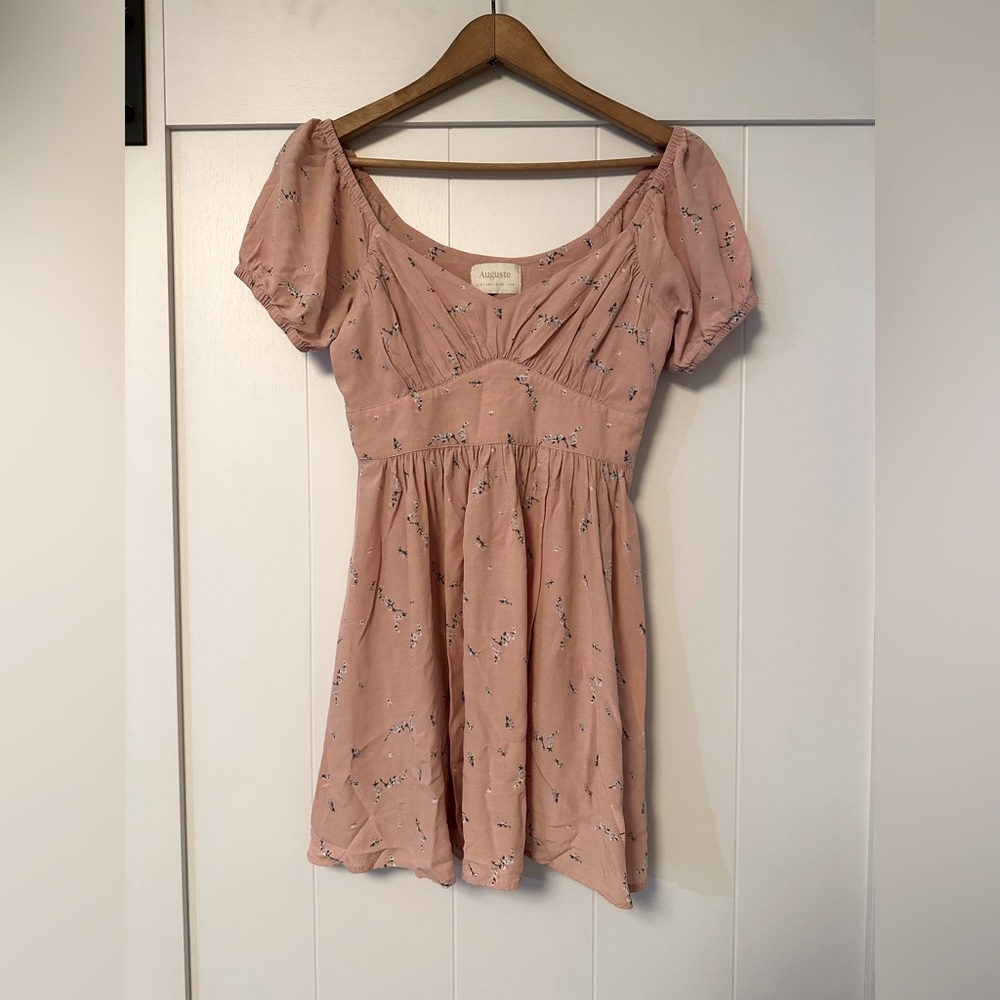 Auguste the label mini dress pastel pink floral